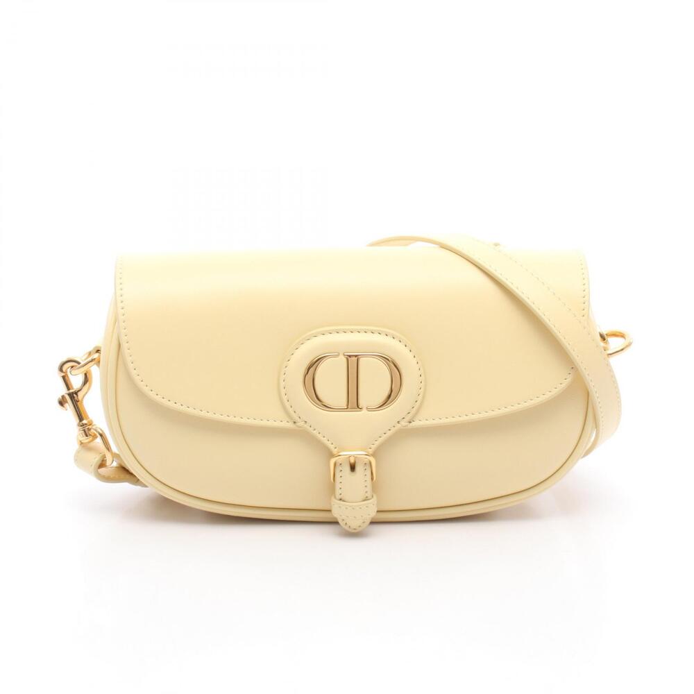 Dior Boy East West Shoulder Bag Leather Yellow Tone